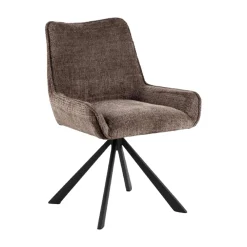 Fauteuil pivotant avec retour automatique MURPHY marron glacé - 4MURS