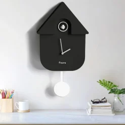 Fisura Horloge MAISON COUCOU coloris noir et blanc - 4MURS