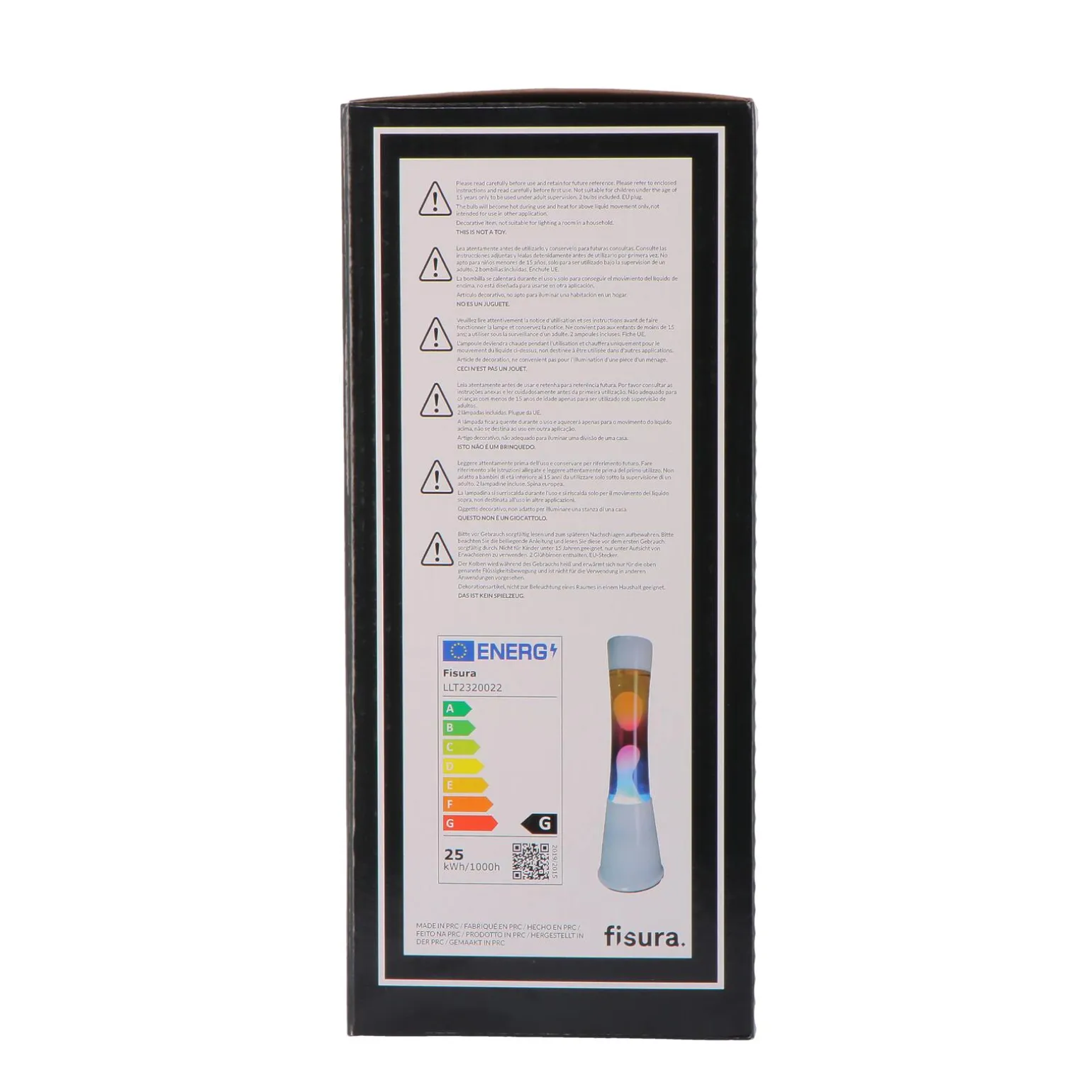 Fisura Lampe à lave LAVA WHITE coloris blanc 39,5 x 11 cm - 4MURS