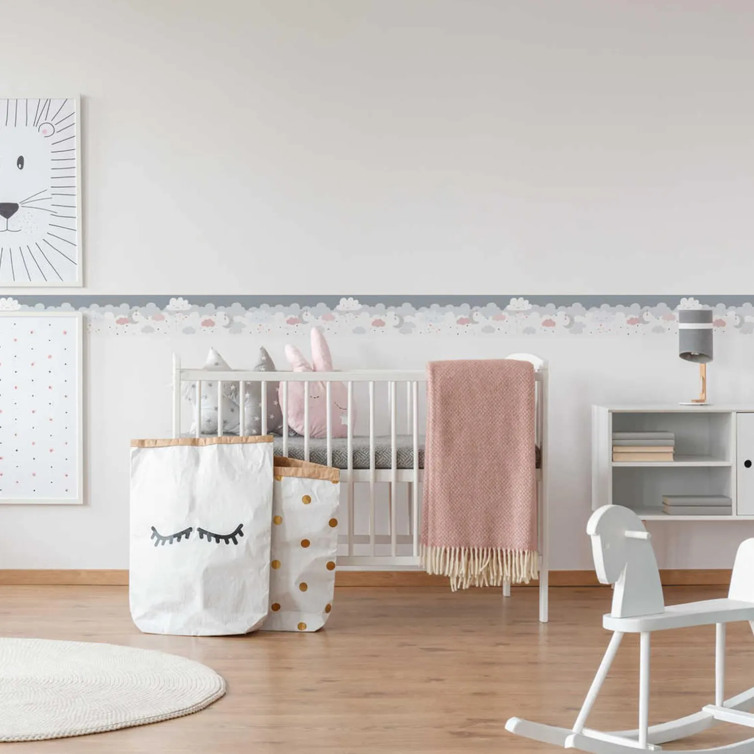 Frise adhésive NEBIOLO coloris rose pastel - 4MURS