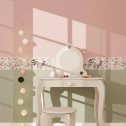 Frise intissée ROSELIA coloris rose ballerine - 4MURS
