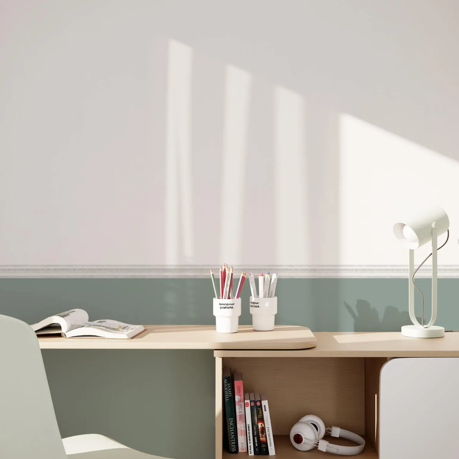 Galon vinyle SORIA coloris blanc - 4MURS