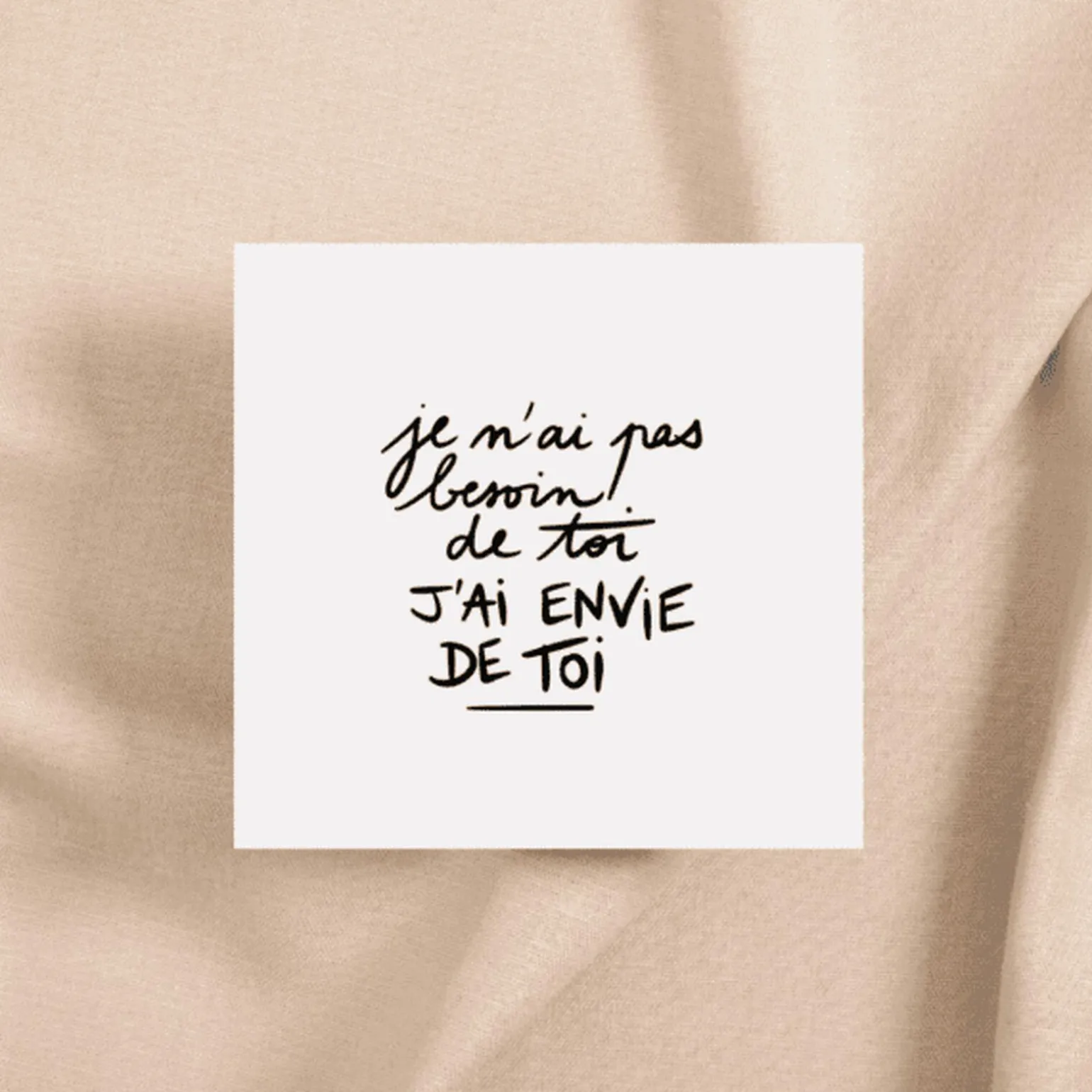 GreenMa Carte J'AI ENVIE DE TOI coloris blanc - 4MURS