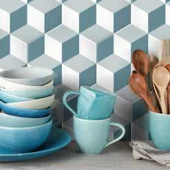Grosfillex Revêtement adhésif SOCHIC SQUARE KUBE bleu - 4MURS