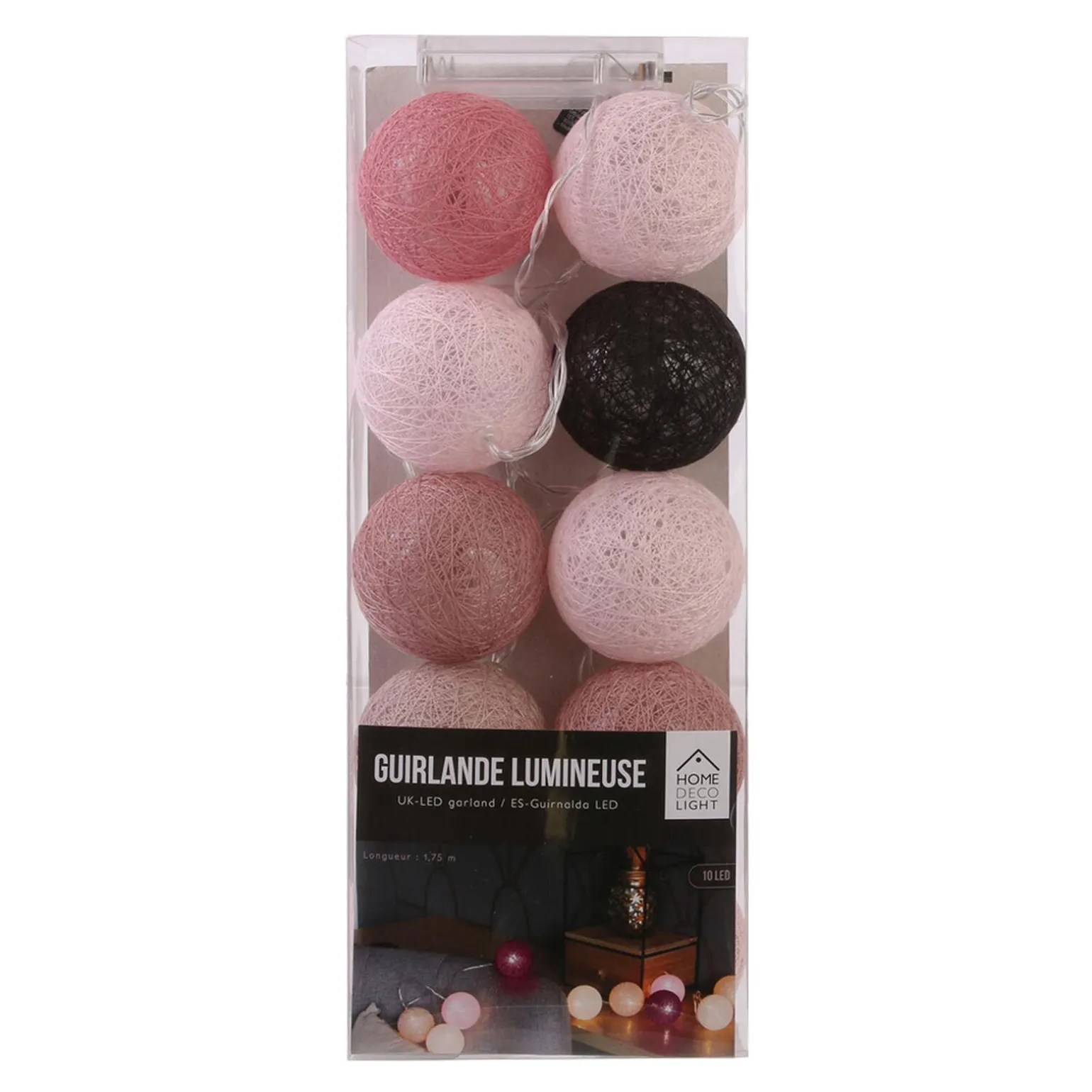 Guirlande lumineuse CALI coloris rose et taupe - 4MURS
