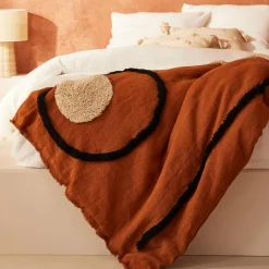Harmony Housse d'édredon TIKRI coloris caramel - 4MURS