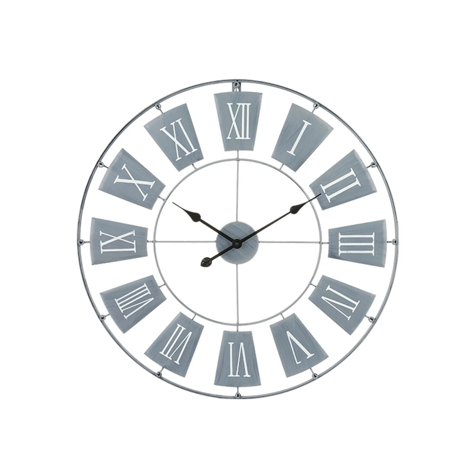 Horloge en métal NOELIE coloris gris bleu - 4MURS