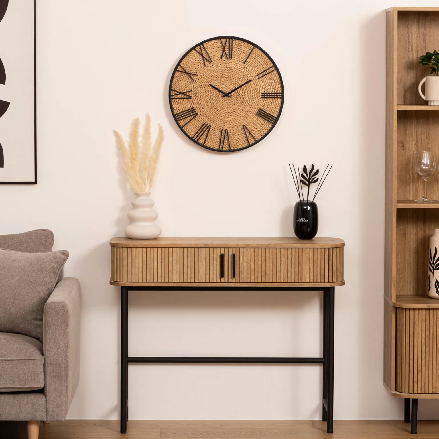 Horloge PAGLIA coloris noir et beige - 4MURS