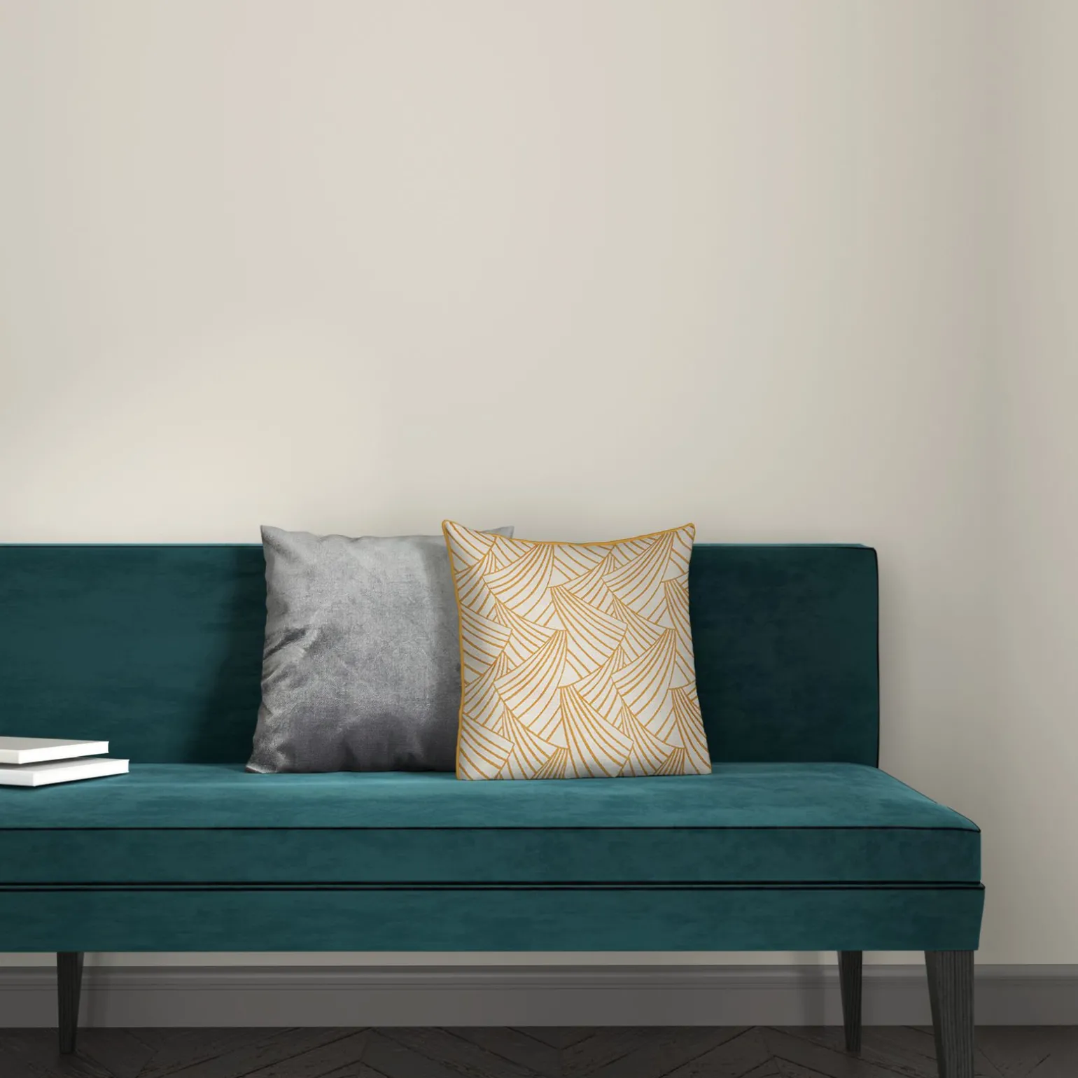 Housse de coussin ARDECO coloris jaune/blanc 40 x 40 cm - 4MURS
