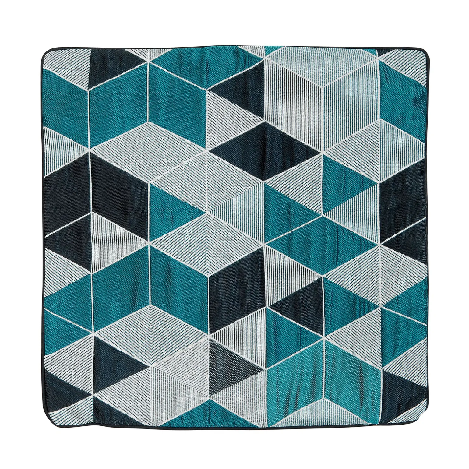 Housse de coussin ARLETTY coloris bleu vert 40 x 40 cm - 4MURS