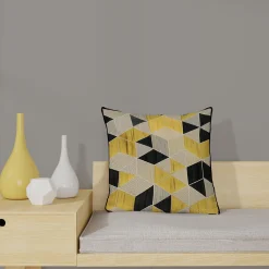 Housse de coussin ARLETTY coloris jaune 40 x 40 cm - 4MURS