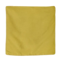 Housse de coussin LIN LAVE coloris vert moutarde 40 x 40 cm - 4MURS