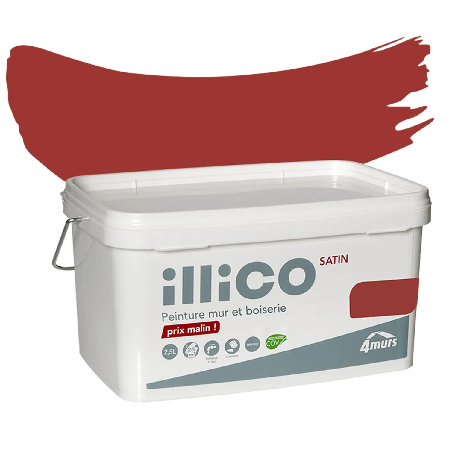 Illico Peinture Multi-supports Peinture rouge néon Satiné - 4MURS