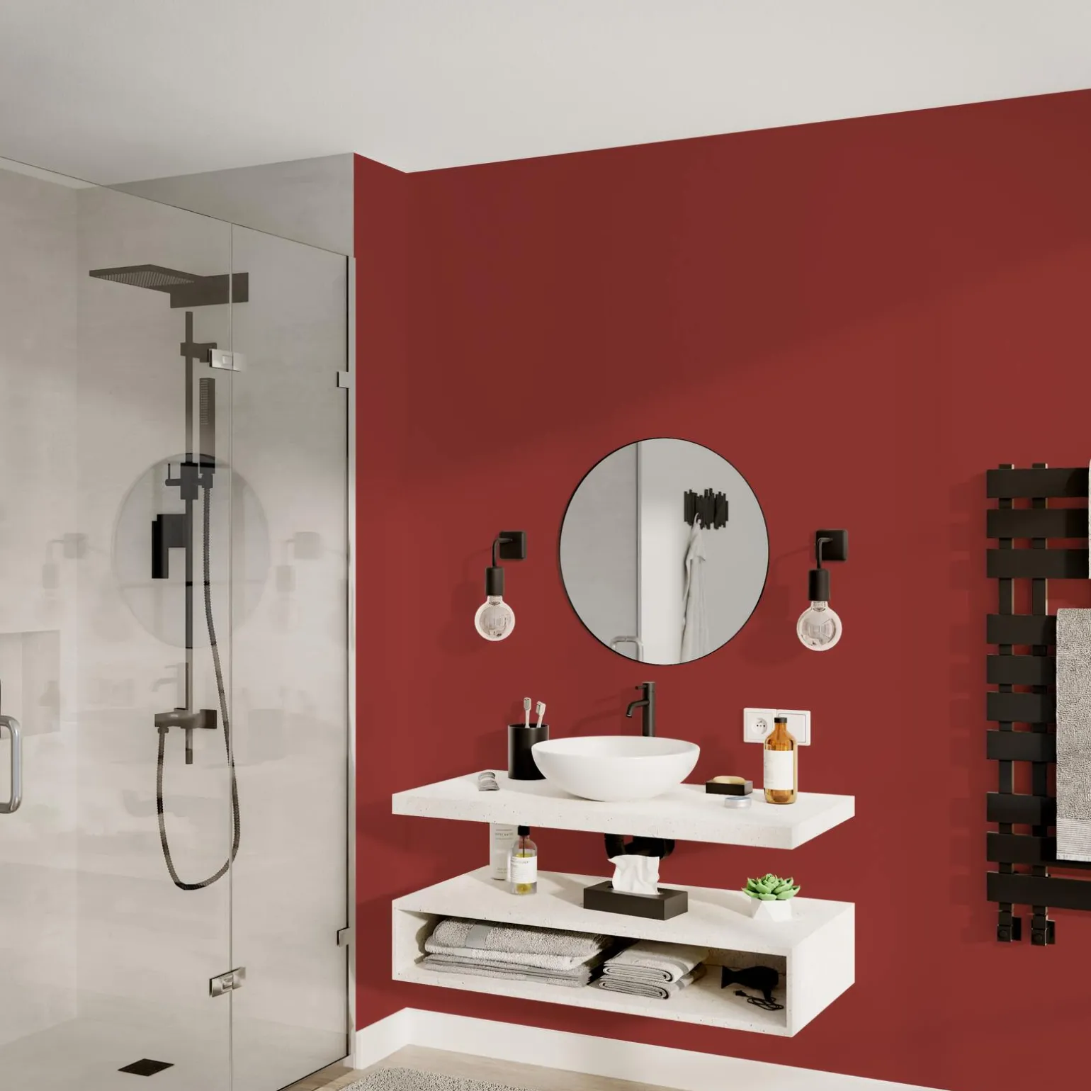 Illico Peinture Multi-supports Peinture rouge néon Satiné - 4MURS