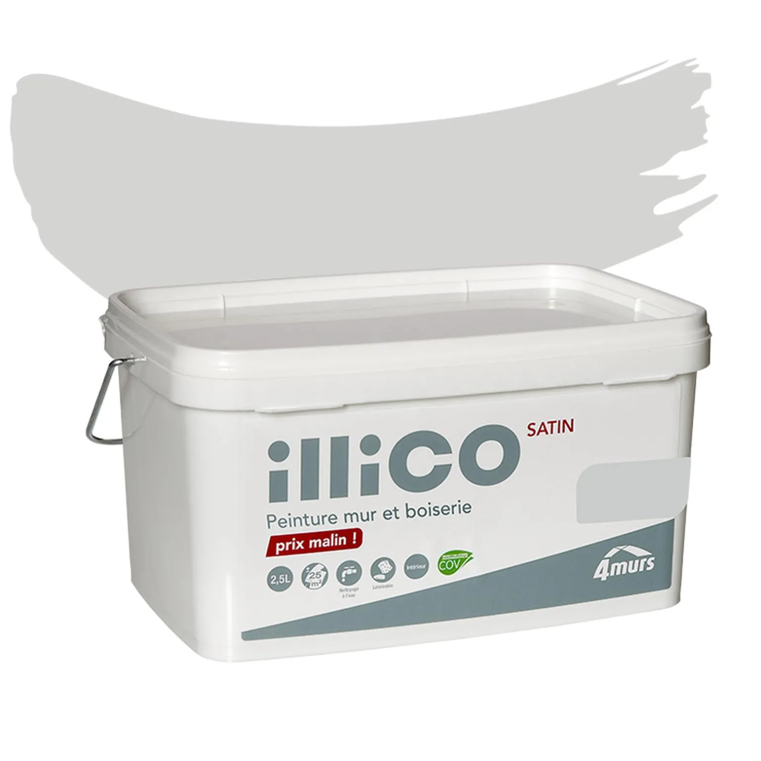 Illico Peinture Multi-supports Peinture gris urbain Satiné - 4MURS