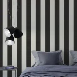 KARL LAGERFELD Papier peint intissé STRIPES noir - 4MURS