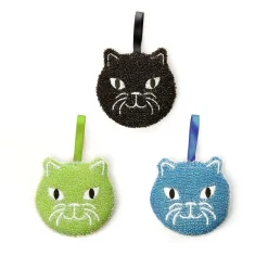 Kikkerland Eponge CHAT coloris Vert, noir, bleu - 4MURS