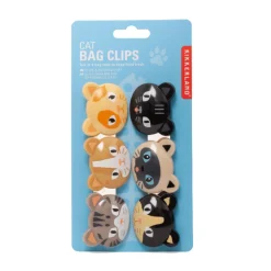 Kikkerland Pince sachet CHAT coloris multicolore - 4MURS