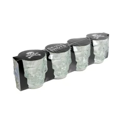 Kikkerland Verre SET DE 4 VERRES SKULL coloris transparent - 4MURS