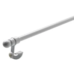 Kit barre à rideau vitrage WINDOROD blanc 0,9 cm de 60,0 à 90 cm