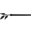 Kit barre à rideaux ELEGANCE noir 1,9 cm de 165,0 à 310 cm - 4MURS