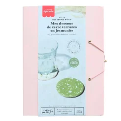 La Petite Epicerie Kit création MES DESSOUS DE VERRE TERRAZZO EN JESMONITE