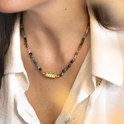 La Petite Epicerie Kit création MON COLLIER EN PIERRES NATURELLES D'AGATE INDIENNE