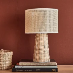 Lampe à poser DANA coloris rotin 39 x 25,5 cm - 4MURS