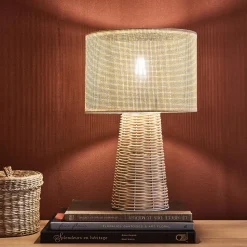 Lampe à poser DANA coloris rotin 39 x 25,5 cm - 4MURS