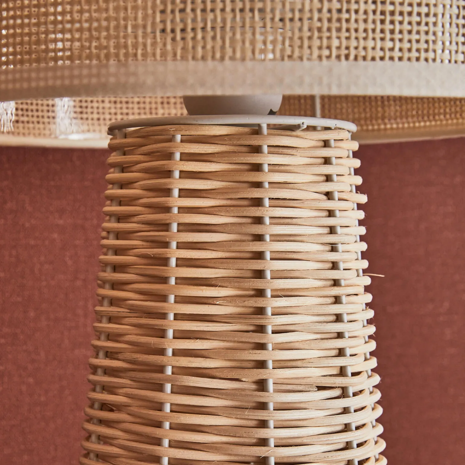 Lampe à poser DANA coloris rotin 39 x 25,5 cm - 4MURS