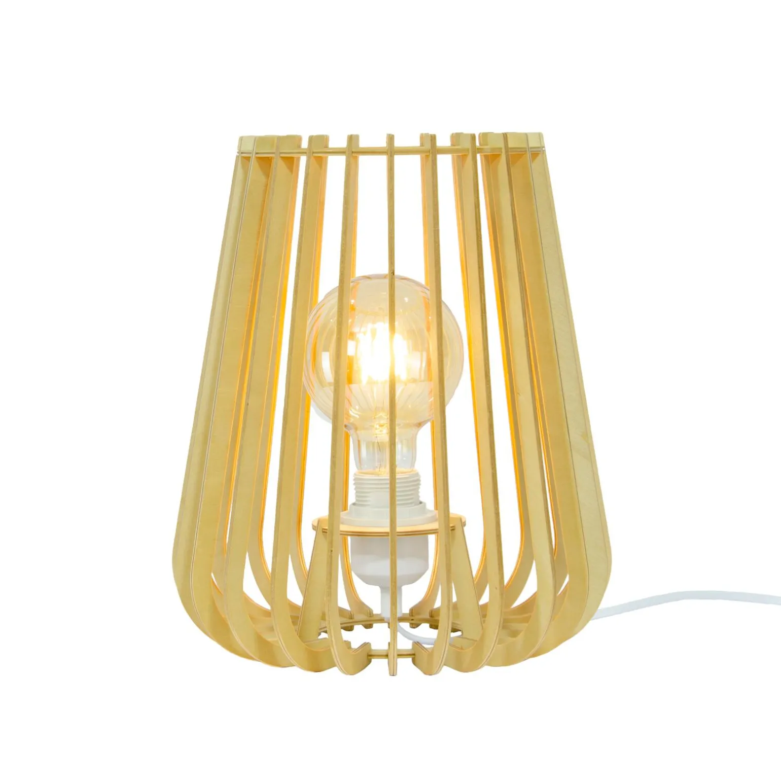 Lampe à poser ELSA coloris bois clair 29 x 25 cm - 4MURS