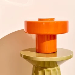 Lampe à poser FOZA coloris orange 19 x 25 cm - 4MURS