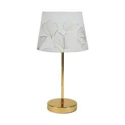 Lampe à poser GINKGO coloris blanc et or 39 x 20 cm - 4MURS