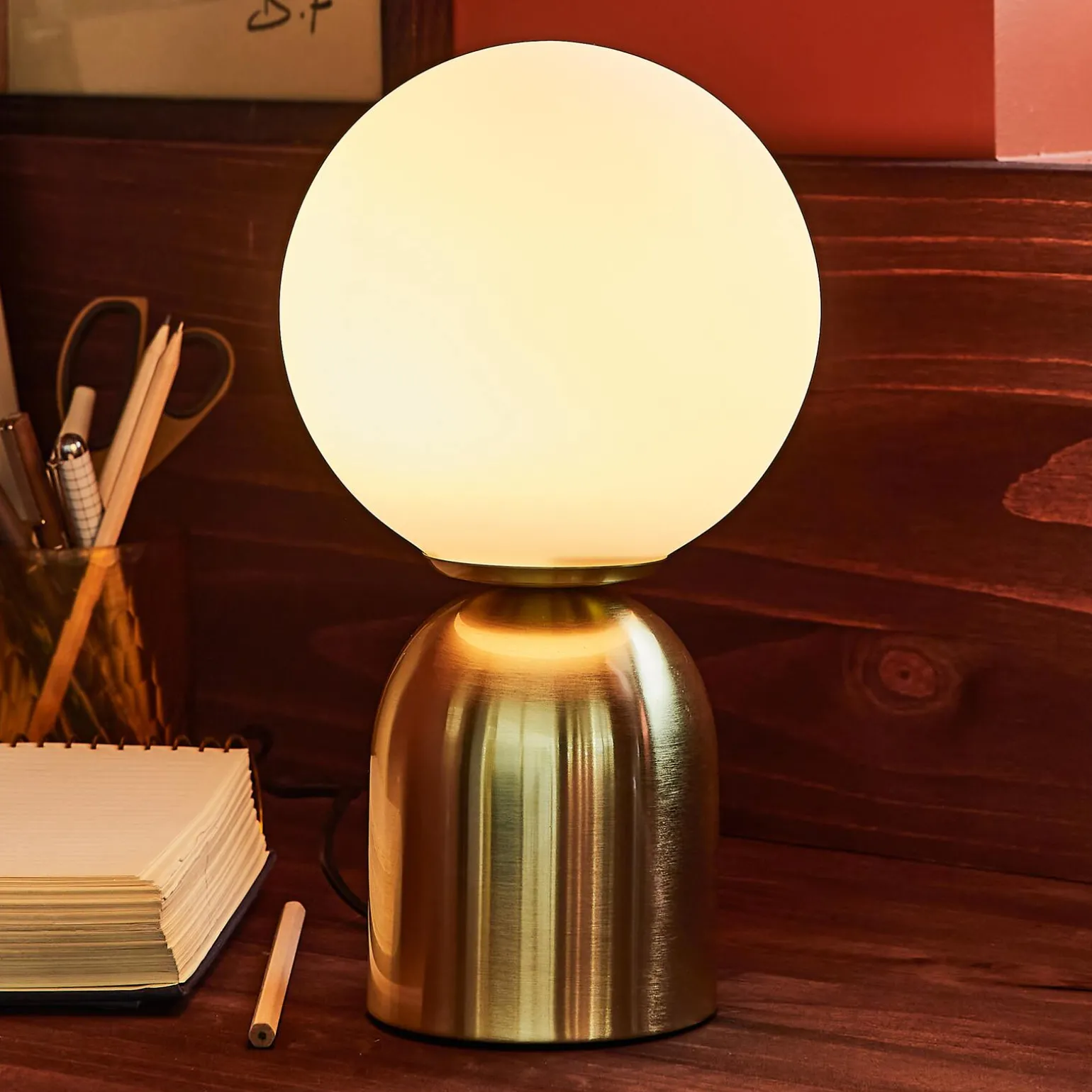 Lampe à poser HELGA coloris doré 27 x 15 cm - 4MURS