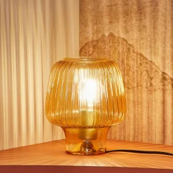 Lampe à poser HOLEO coloris ambre 21 x 18 cm - 4MURS