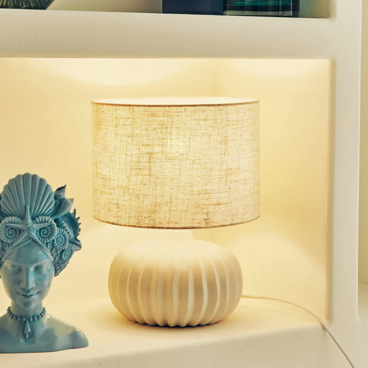 Lampe à poser MATHILDE coloris blanc 32 x 25 cm - 4MURS