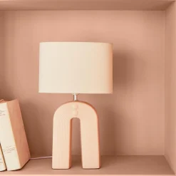Lampe à poser OSIRIS coloris beige rosé 44 x 26 cm - 4MURS