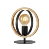 Lampe à poser QUEBEC coloris noir et naturel 25 x 22 cm - 4MURS