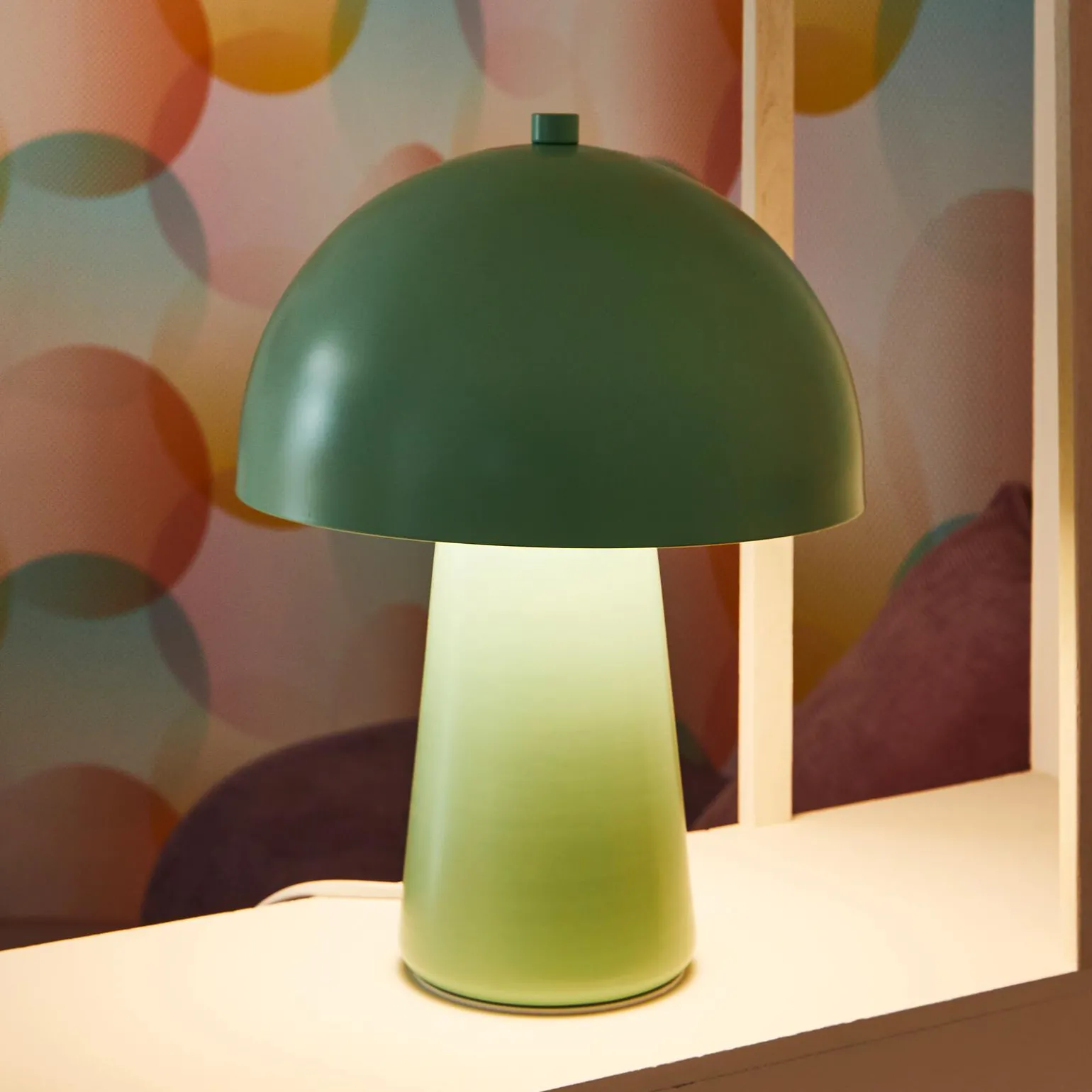 Lampe à poser SILO coloris vert pastel 29,5 x 21 cm - 4MURS