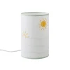 Lampe de chevet SOLEA blanc, ocre, bleu doux 24 x 16 cm - 4MURS