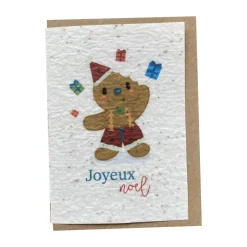 LES CARTES DE LULU Carte JOYEUX NOËL coloris blanc - 4MURS