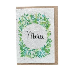 LES CARTES DE LULU Carte MERCI coloris vert - 4MURS