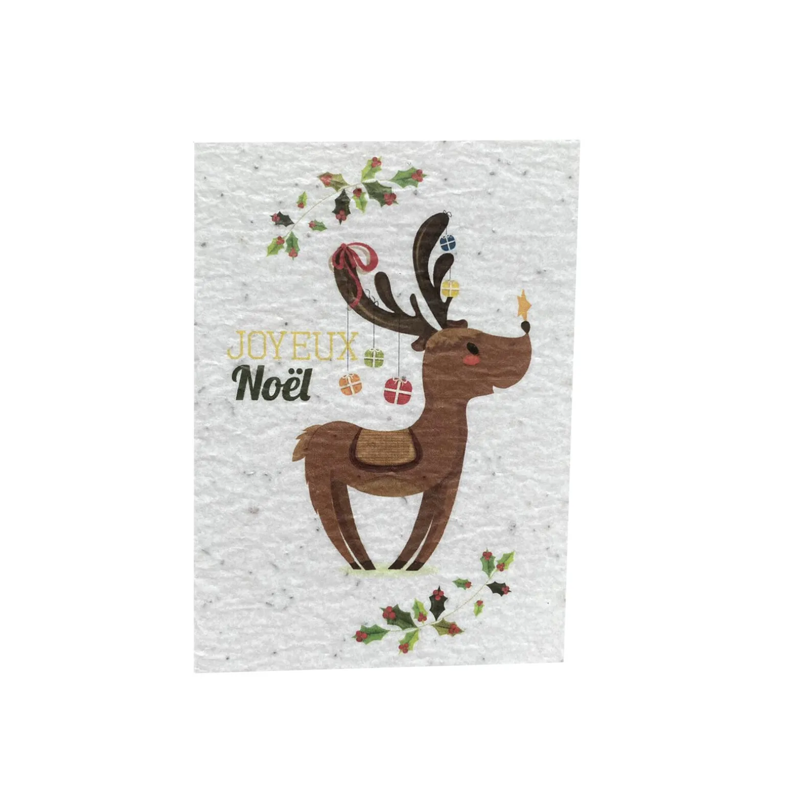 LES CARTES DE LULU Carte JOYEUX NOËL coloris blanc - 4MURS