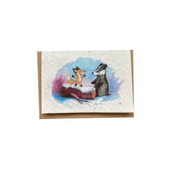 LES CARTES DE LULU Carte ANIMAUX HIVER coloris blanc - 4MURS
