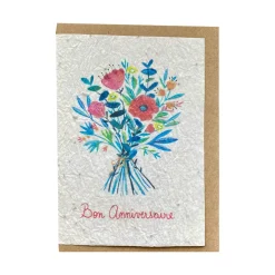 LES CARTES DE LULU Carte ANNIVERSAIRE BOUQUET multicolore - 4MURS