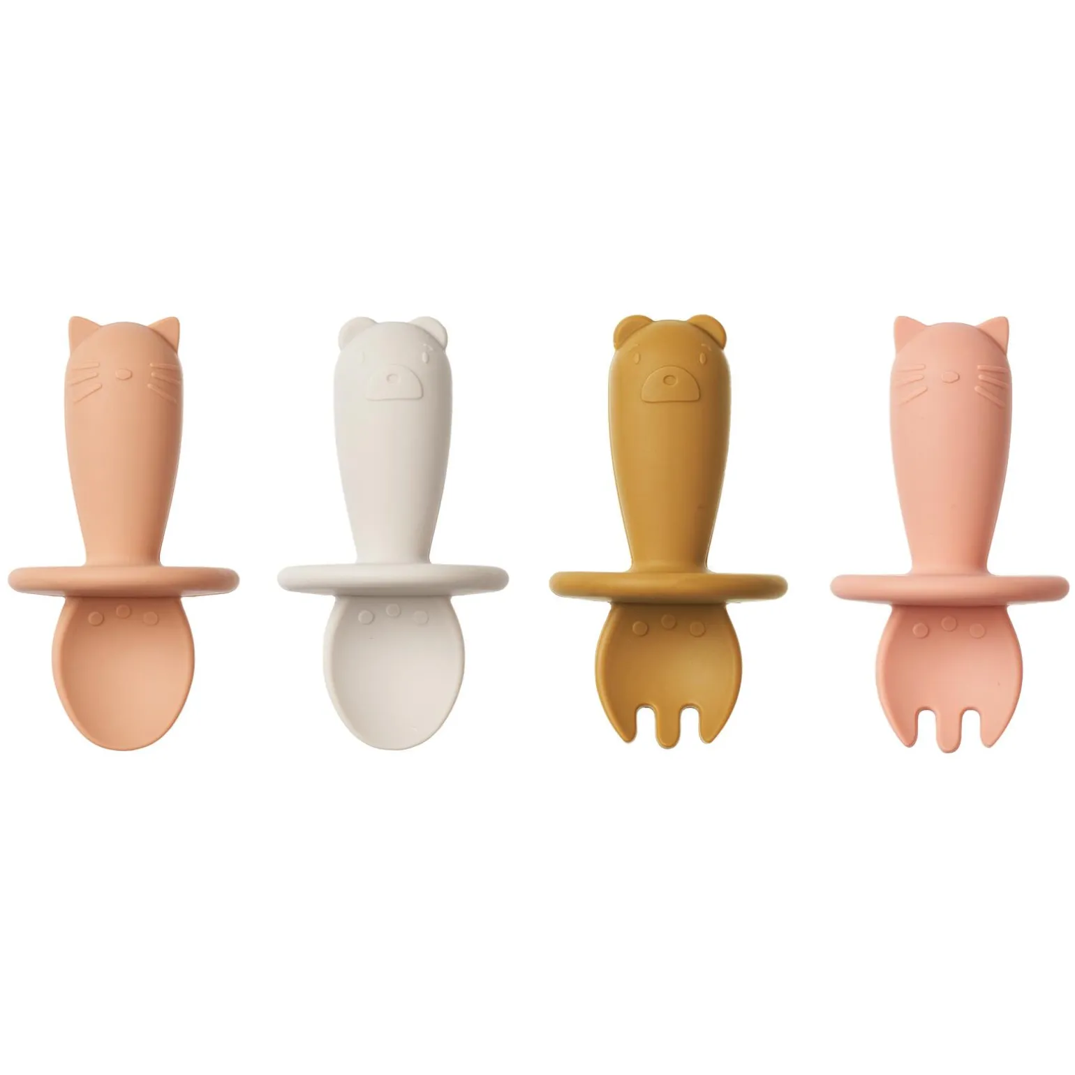 LIEWOOD Coffret couverts bébé ANIMAUX rose / blanc / jaune - 4MURS