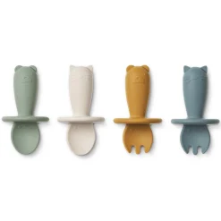 LIEWOOD Coffret couverts bébé ANIMAUX Bleu/Vert/Blanc/Jaune - 4MURS