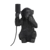 Light & Living Lampe à poser MONKEY THINKER noir 23,5 x 12,5 cm