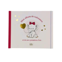 Livre enfant ALBUM DE NAISSANCE ELEPHANT blanc - 4MURS
