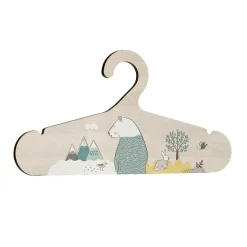 Lovely Tribu Cintre WILD BEAR coloris vert sapin et ocre - 4MURS